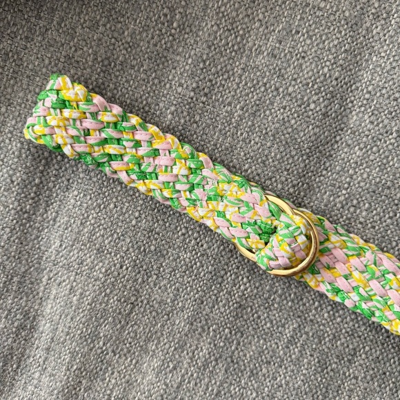 New Lilly Pulitzer Sunny Summer Braided Woven Colorful Fabric Belt - Picture 3 of 11